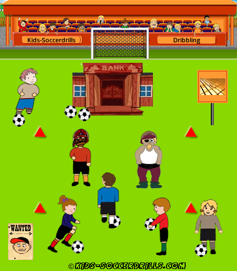 Dribbling exercise carrying gold