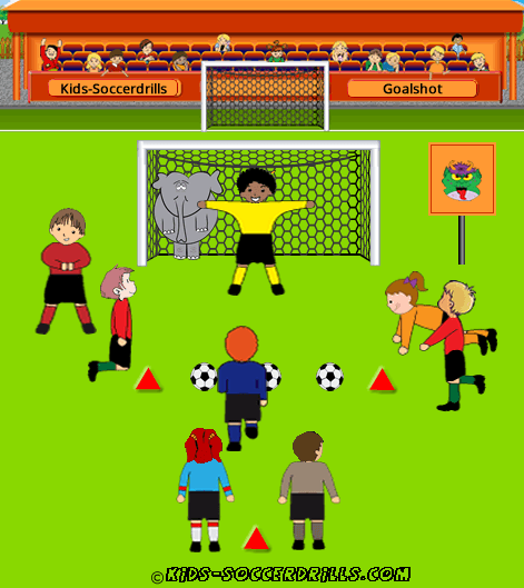 Goalshot exercise coughing monster