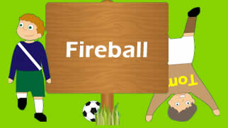 Coordination exercise in soccer with a fireball